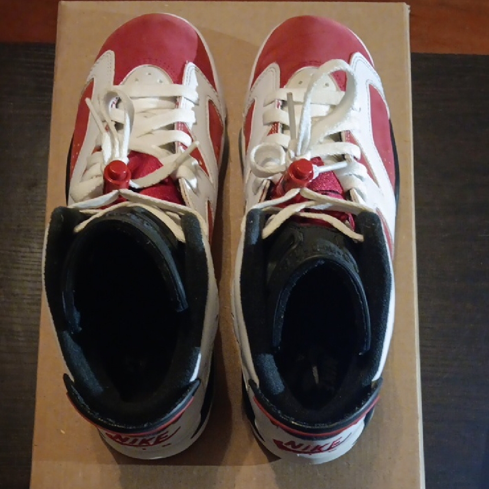 Jordan 6 Retro (GS) Rare Carmine Sneakers W/2020 Tag Mens 6Y Girls 7.5 EUC - Picture 6 of 9